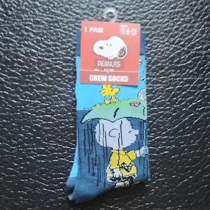 Peanuts Blue Casual Socks with Playful Designs